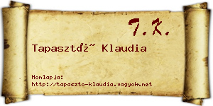 Tapasztó Klaudia névjegykártya